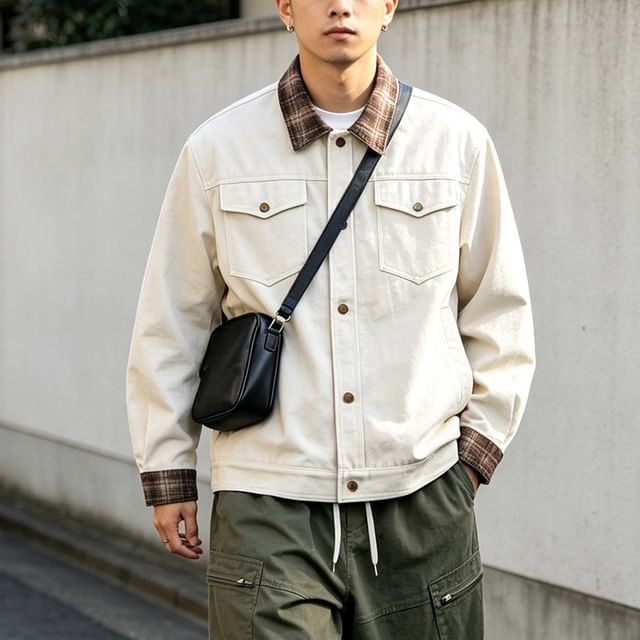 citybae-Patchwork Oversized Detroit Jacket