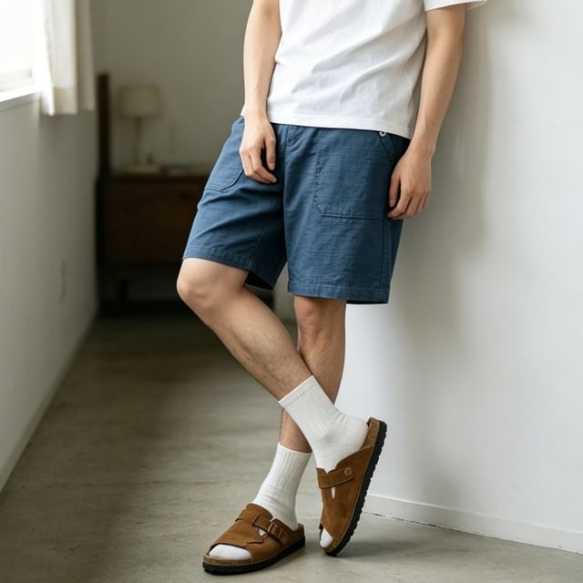 citybae-Plain Relaxed Shorts
