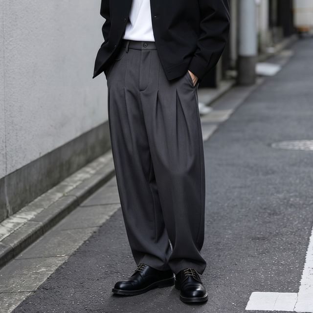citybae-Pleated Relaxed Dress Pants