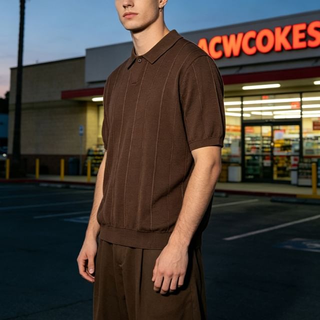 citybae-Pressed Loose Polo Shirt