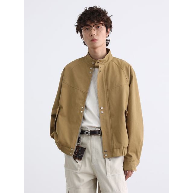 citybae-Stand-Collar Bomber Jacket