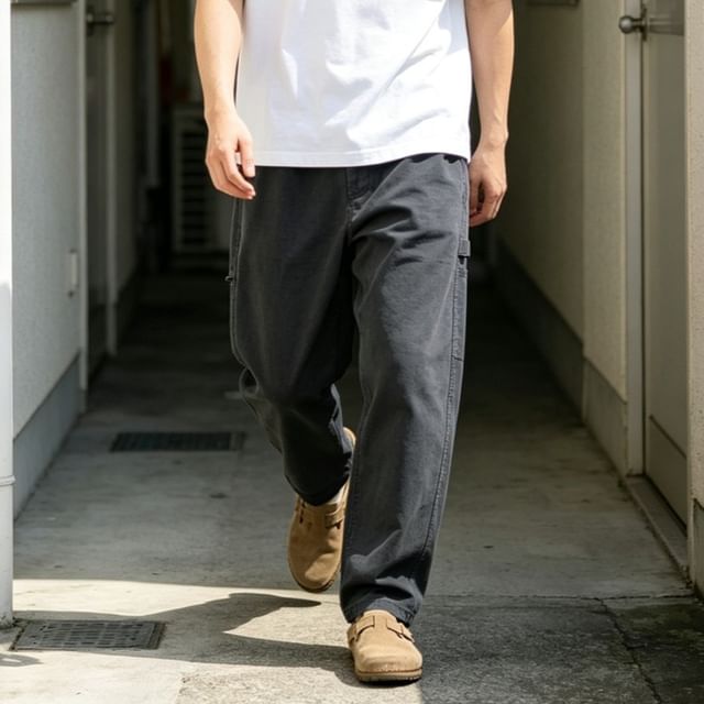 citybae-Straight-Cut Loose Cargo Pants