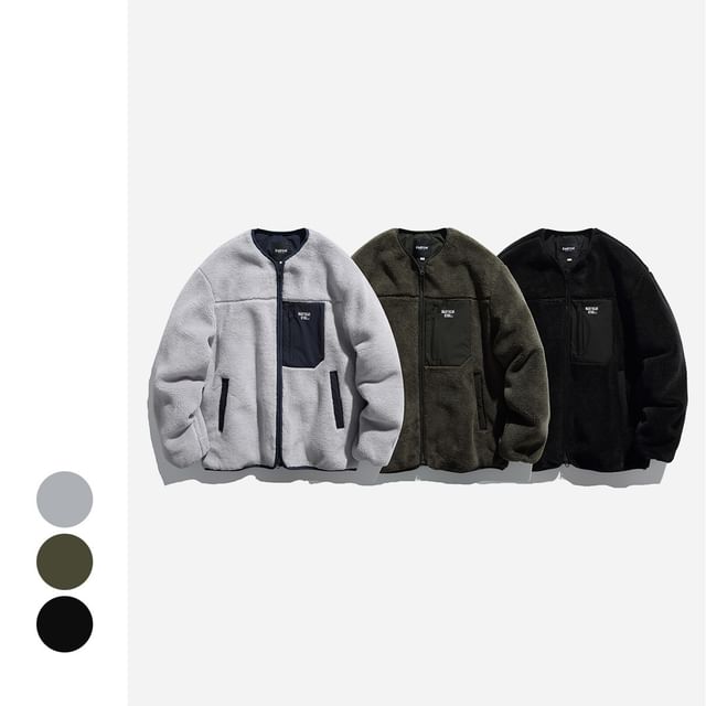 citybae-Two-Tone Fleece Jacket