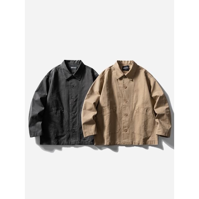 citybae-Wahsed Polo Jacket