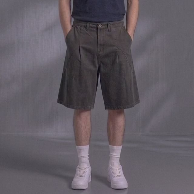 citybae-Washed Loose Shorts