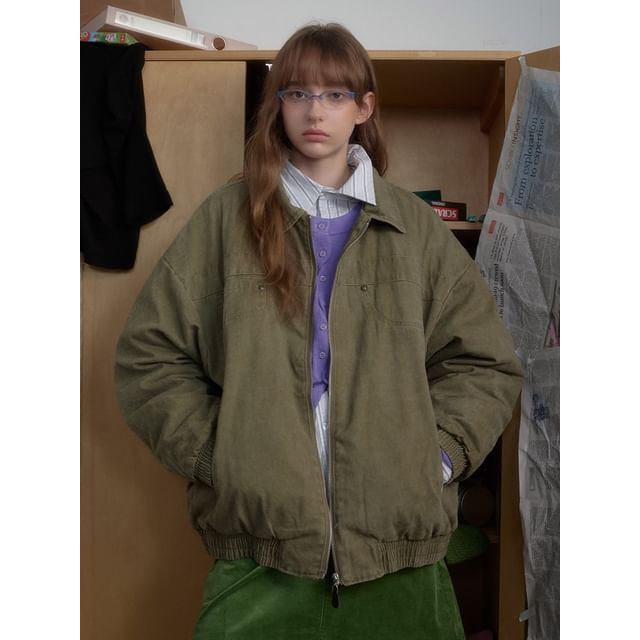 citybae-Washed Worker Jacket