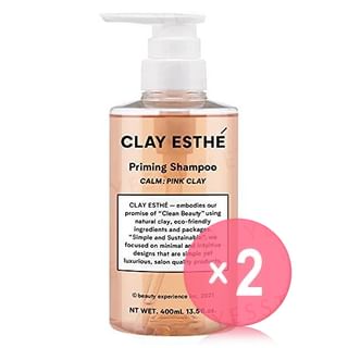 CLAY ESTHE-Priming Shampoo Calm Pink Clay 2pcs Bundle Set