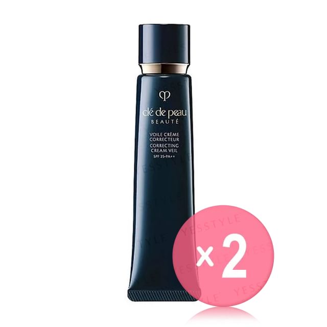 Cle de Peau Beaute-Correcting Cream Veil International Edition SPF 25 PA 2pcs Bundle Set