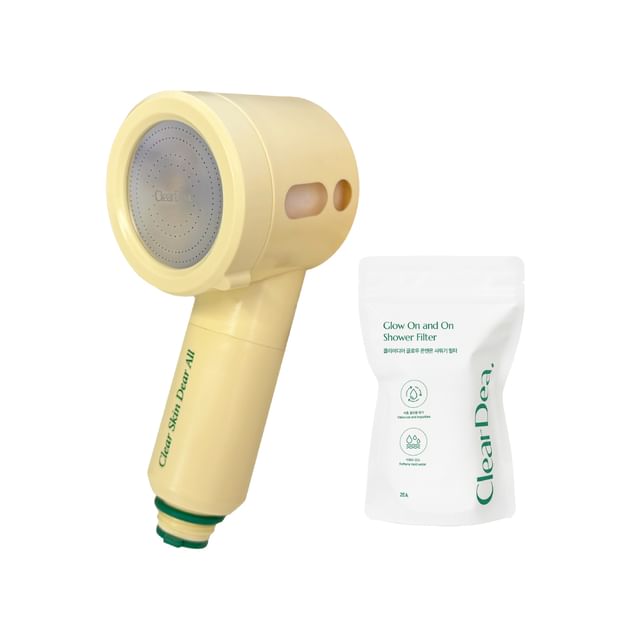 ClearDea-Zestaw Glow On And On Shower Head Glow On And On Shower Filter Only Zestaw słuchawka prysznicowa Filtr prysznicowy