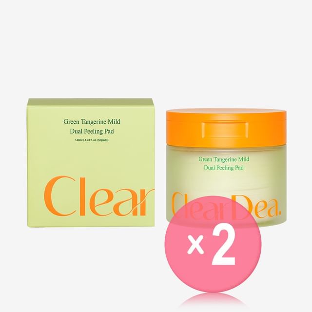 ClearDea-Green Tangerine Mild Dual Peeling Pad 2pcs Bundle Set
