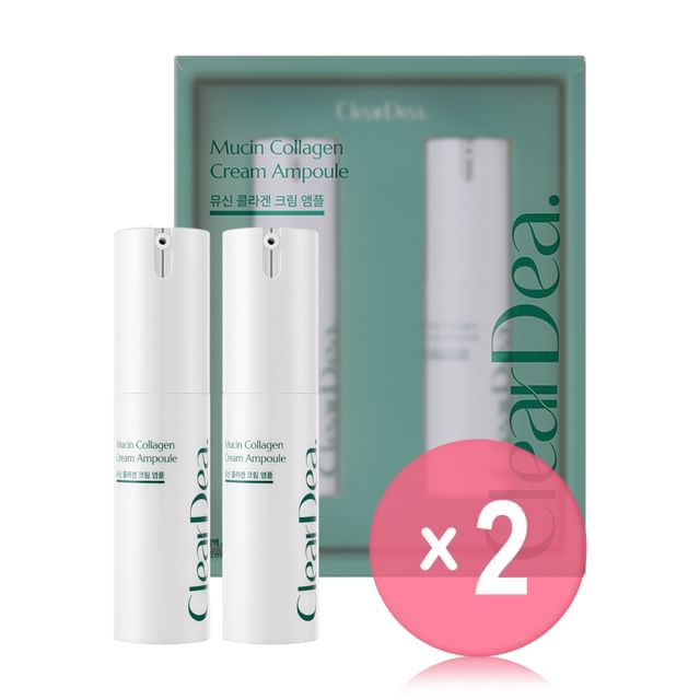 ClearDea-Mucin Collagen Cream Ampoule Jumbo 2pcs Bundle Set