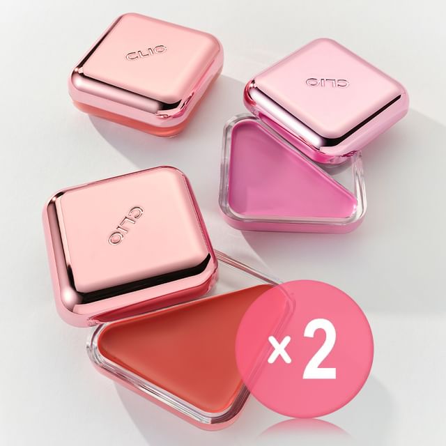 CLIO-Essential Lipcheek Tap - 8 Colors 2pcs Bundle Set