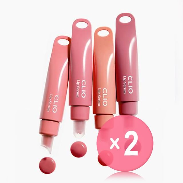 CLIO-Glaze Lip Serum Set - 4 Colors 2pcs Bundle Set