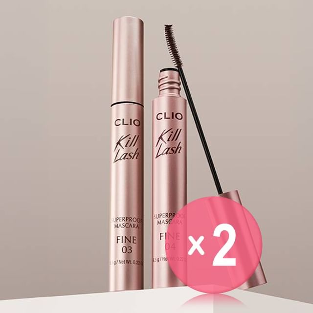 CLIO-Kill Lash Superproof Mascara Fine - 4 Colors 2pcs Bundle Set