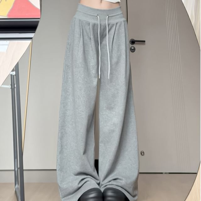 Cloud Nine-Drawstring Waist Baggy Sweatpants