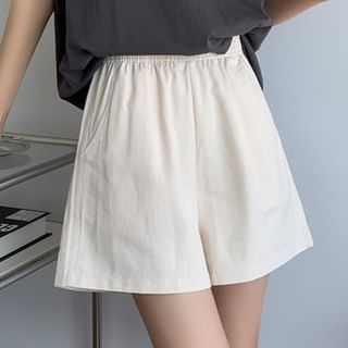 Cloud Nine-High Waist Plain Shorts