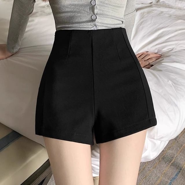 Cloud Nine-High Waist Plain Shorts
