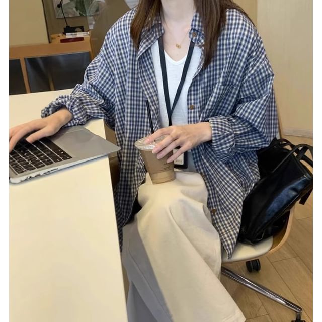 Cloud Nine-Plaid Button-Up Shirt