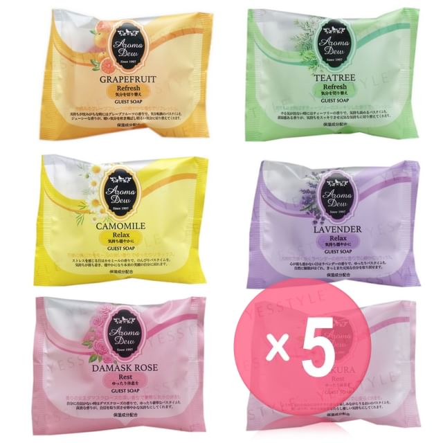 CLOVER-Aroma Dew Guest Soap 5pcs Bundle Set