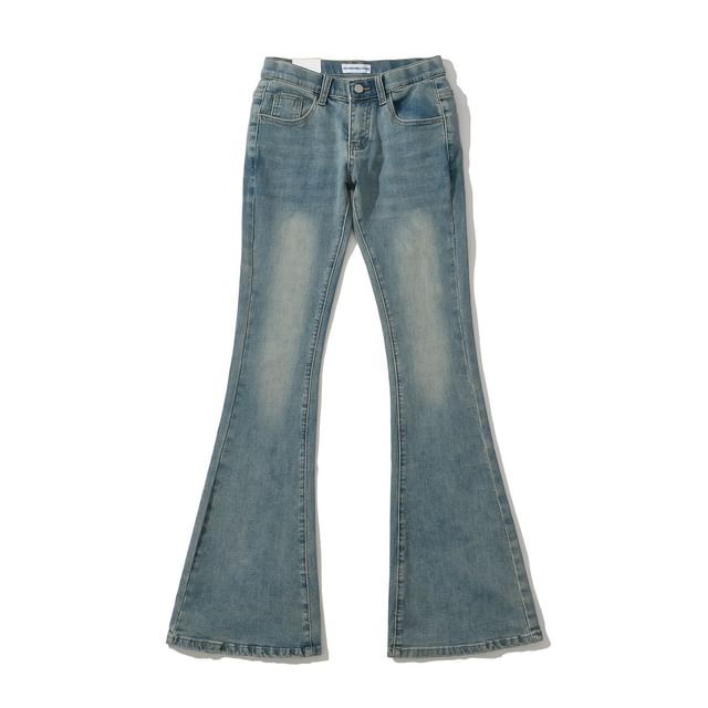 Colada-Low Rise Washed Flared Jeans