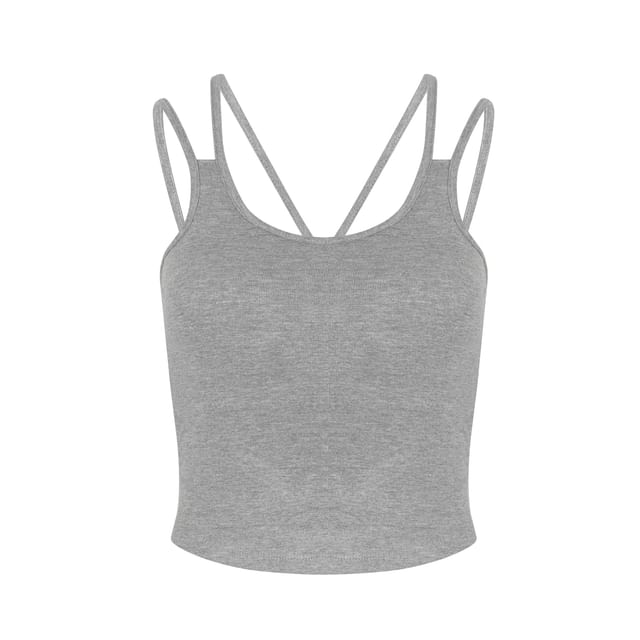 Colada-Plain Cutout Padded Camisole Top