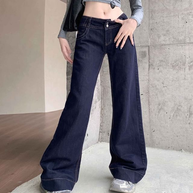 Coline-Mid Waist Flared Jeans