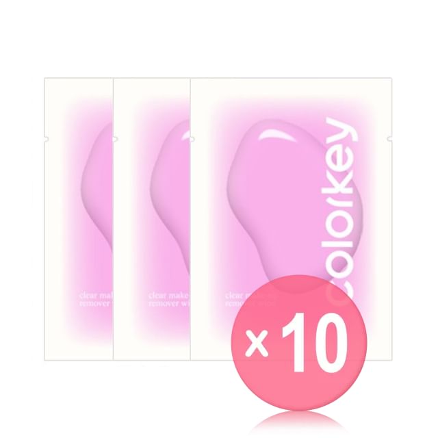 COLORKEY-Clear Makeup Remover Wipe 10pcs Bundle Set