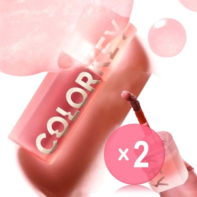 COLORKEY-Water Mirror Lip Glaze - 2 Colors 2pcs Bundle Set