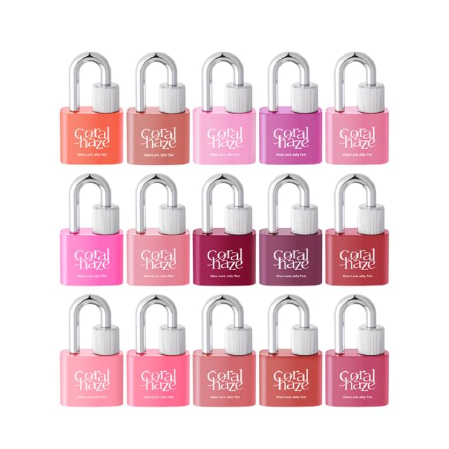 coralhaze-Glow Lock Jelly Tint - Encre à lèvres brillante - 15 couleurs