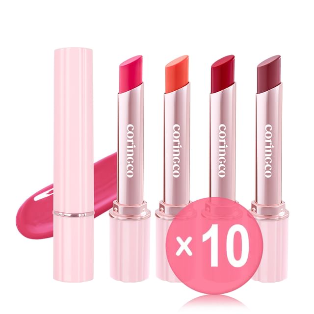 CORINGCO-Pink Churros Plumping Glossy Lip - 8 Colors 10pcs Bundle Set