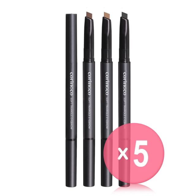 CORINGCO-Soft Triangle Eyebrow - 3 Colors 5pcs Bundle Set