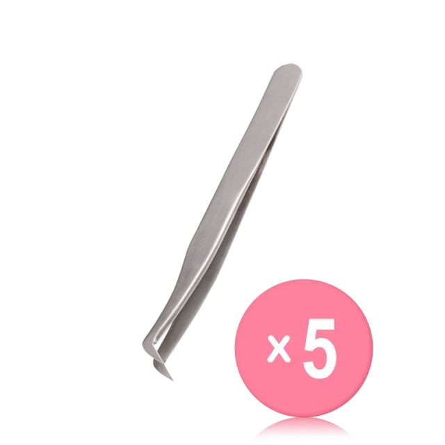CORINGCO-Stainless Eyelash Tweezer 5pcs Bundle Set