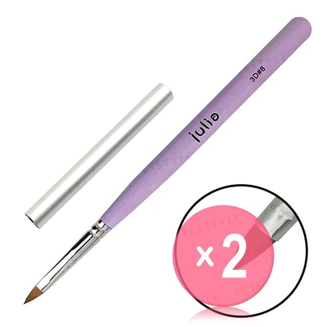 Cosplus-Julia Macaron Nail Art Brush 3D8 2pcs Bundle Set