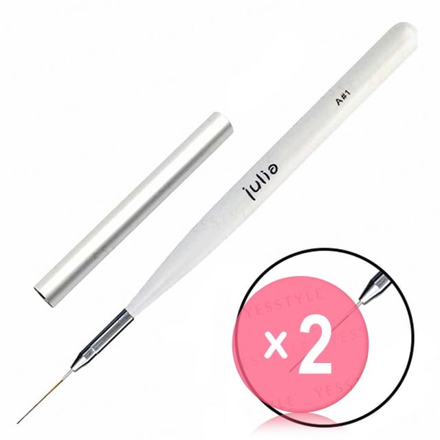 Cosplus-Julia Macaron Nail Art Brush A1 2pcs Bundle Set