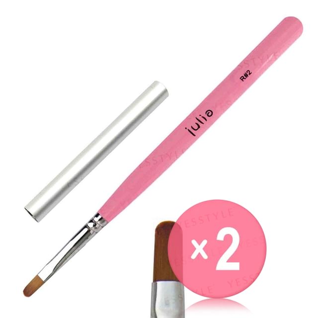 Cosplus-Julia Macaron Nail Art Brush Round R2 2pcs Bundle Set