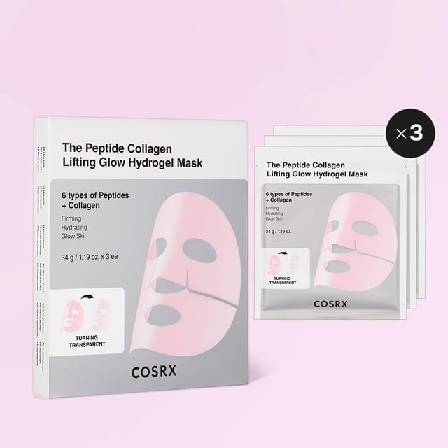 COSRX-The Peptide Collagen Lifting Glow Hydrogel Mask - Masque hydrogel raffermissant éclat