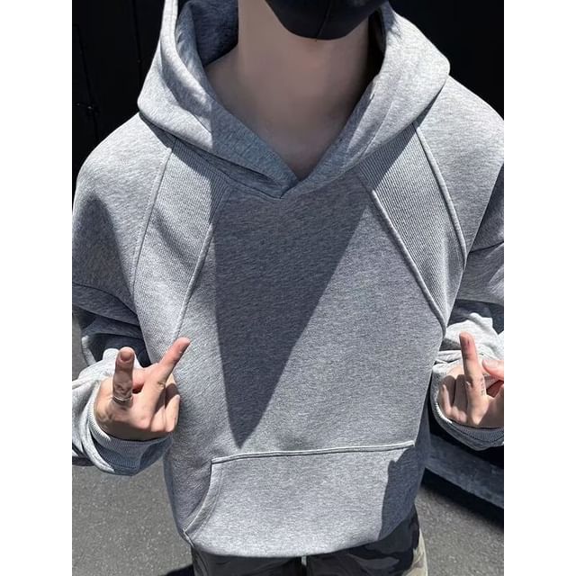 Cowpow-Drop Shoulder Plain Oversized Hoodie