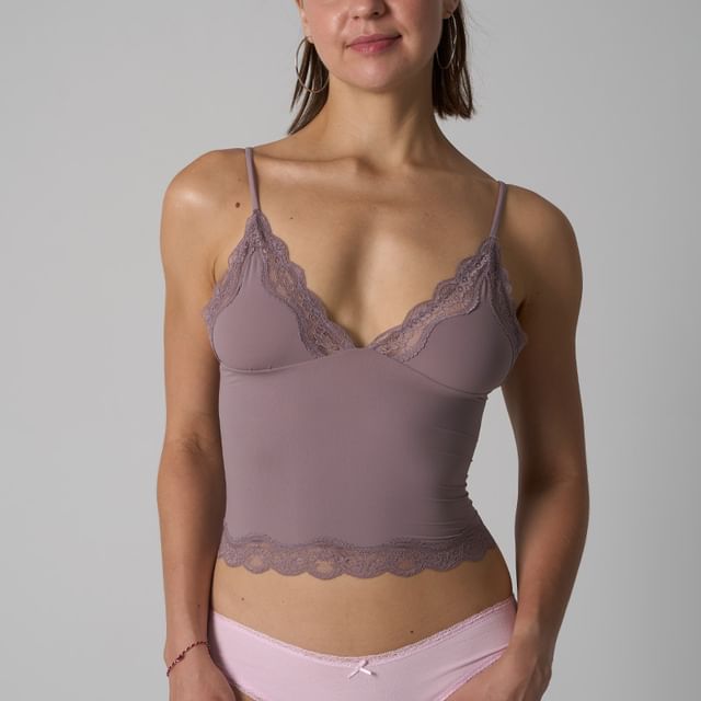 Croix-V-Neck Lace Trim Camisole