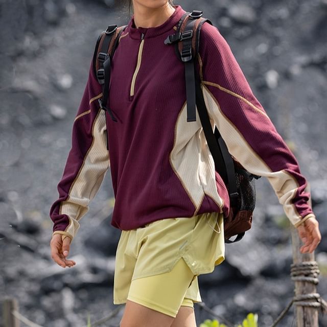 CUCURBIT-Half Zip Two Tone Fleece Pullover