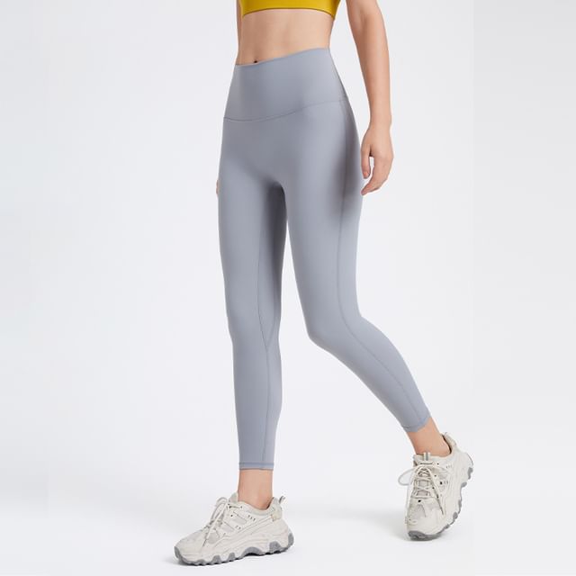 CUCURBIT-High Waist Plain Yoga Pants