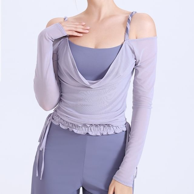 CUCURBIT-Long-Sleeve Braided Sports Top