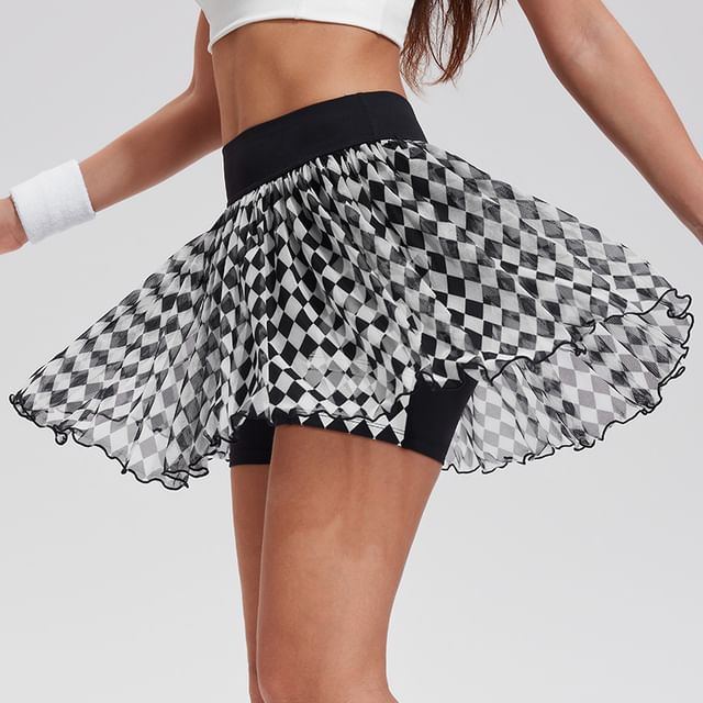 CUCURBIT-Low Waist Mini Pleated Sweat Skirt