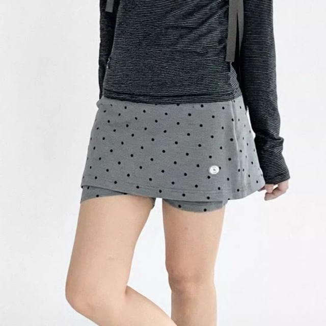 CUCURBIT-Low Waist Polka Dot Mini Skort