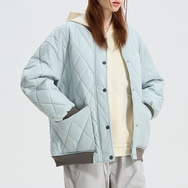 CUCURBIT-Quilted Button-Up Jacket