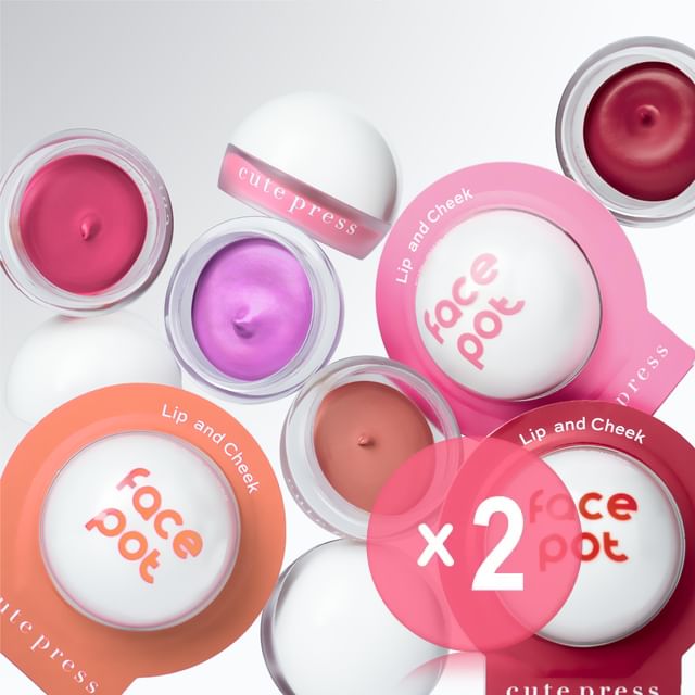 Cute Press-One Shot Face Pot 2pcs Bundle Set
