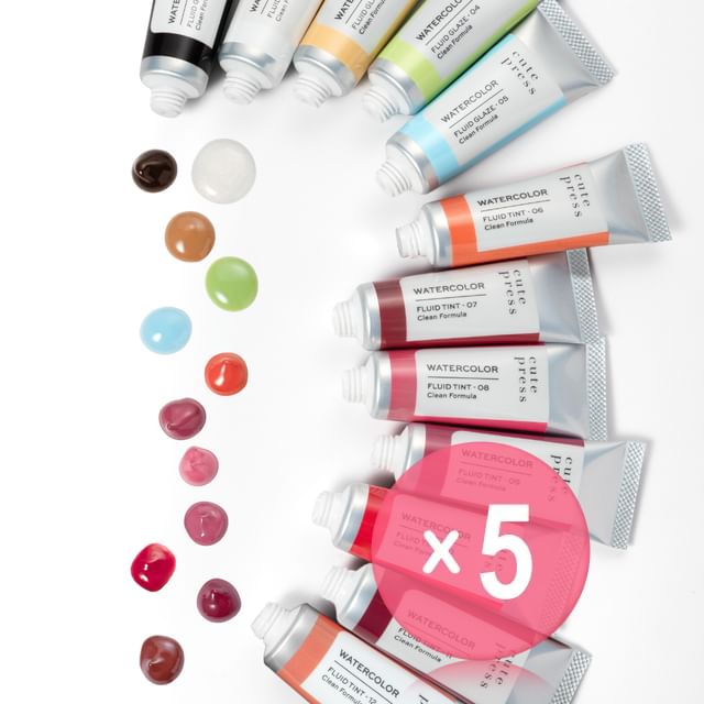 Cute Press-Watercolor Fluid 5pcs Bundle Set