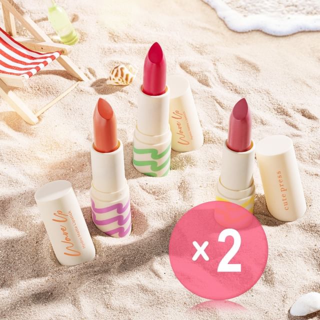 Cute Press-Wave Up Hydro Matte Lipstick 2pcs Bundle Set