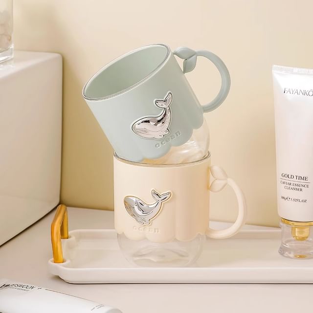 Cutie Pie-Whale Plastic Toothbrush Cup
