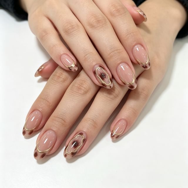 Cutip Nails-French Tip Leopard Print Press On Nails