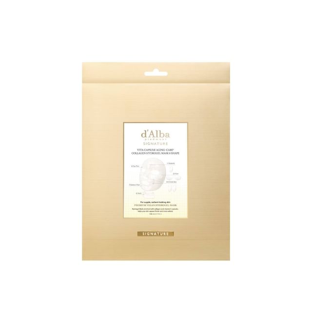 d-Alba-Signature Vita Capsule Anti-Aging Collagen Hydrogel Mask 8 Shape - Masque hydrogel anti-âge
